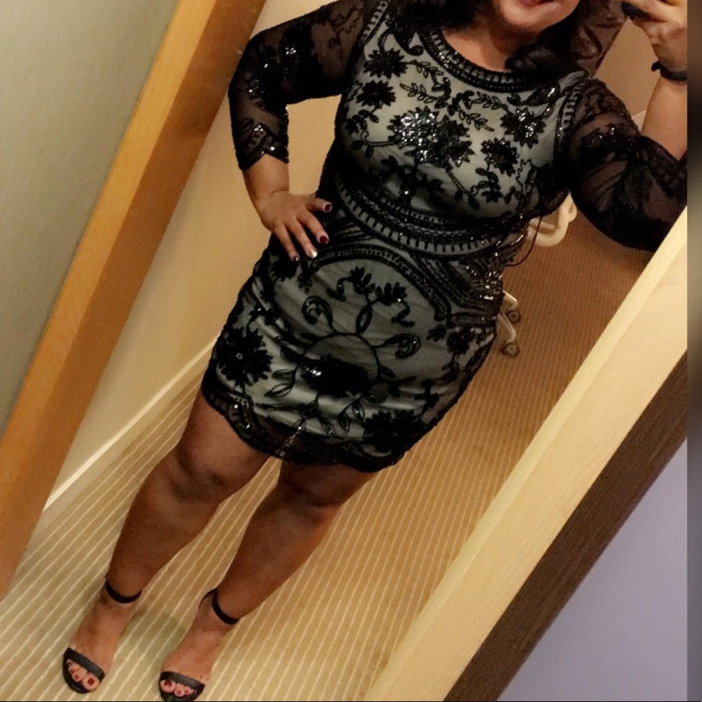 Black Sequin Dress